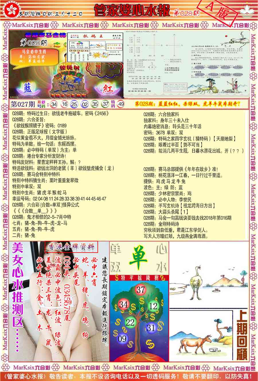 028期管家婆心水报A[图]