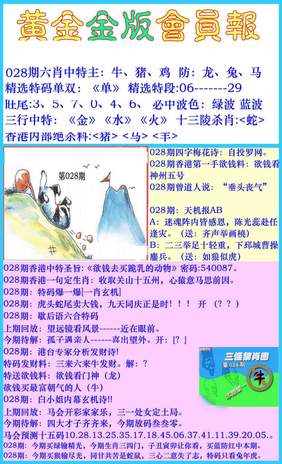 028期黄金金版会员报[图]