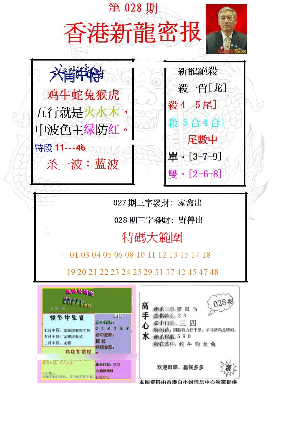 028期新龙密报[图]