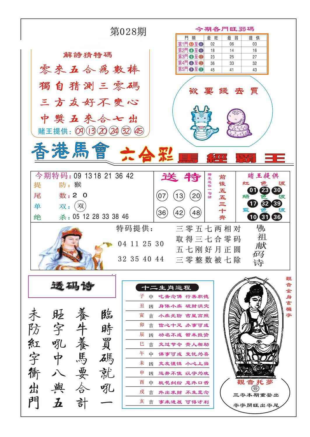 028期马经霸王[图]