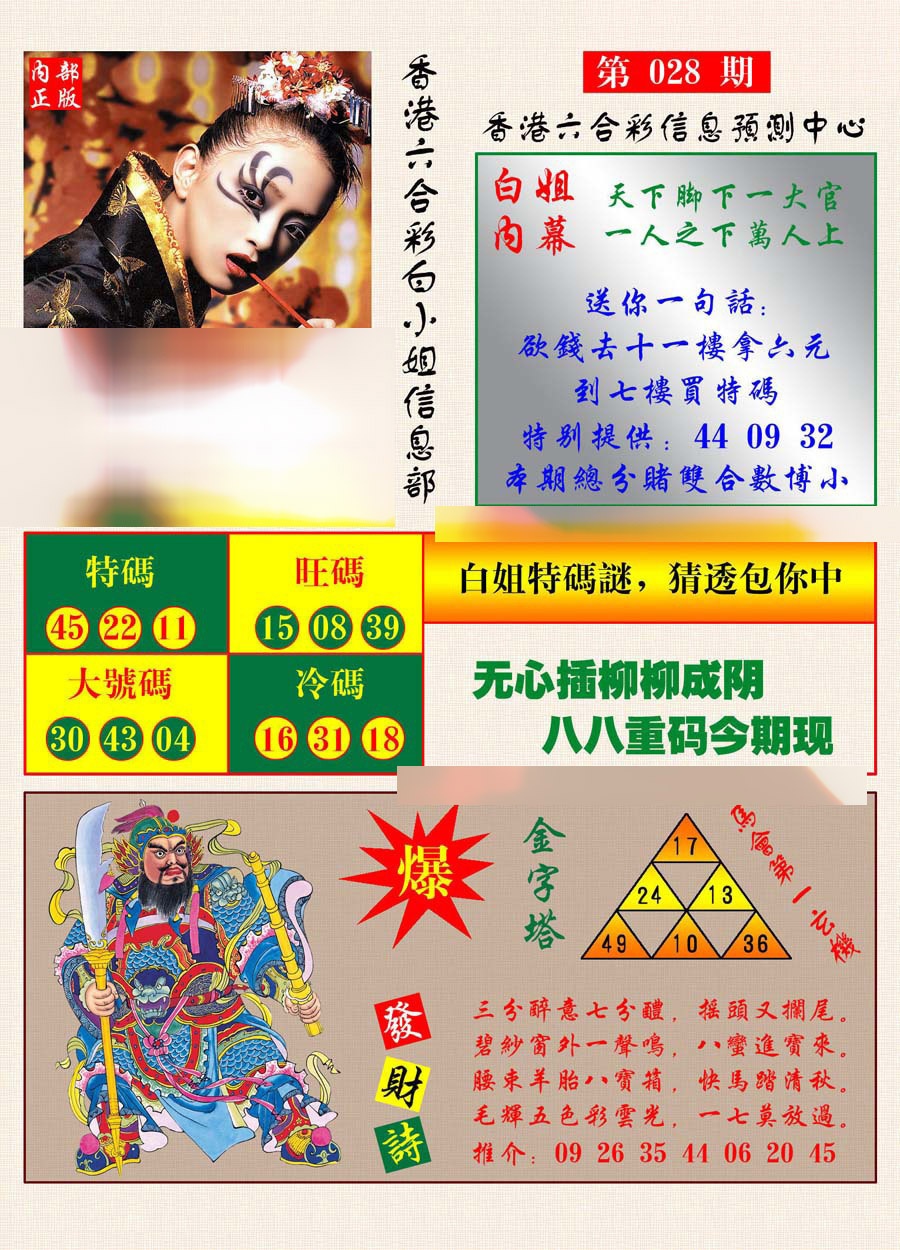 028期港彩内幕报[图]