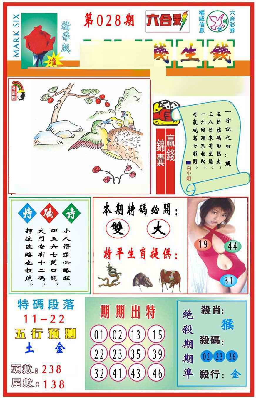 028期马经钱生钱(新图推荐)[图]