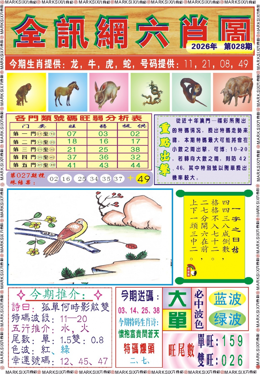 028期全讯网六肖图记录[图]