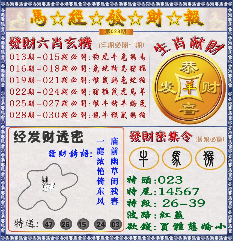 028期马经发财报（荐）[图]