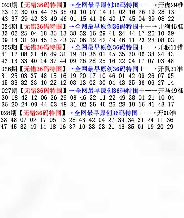 028期36码特围[图]